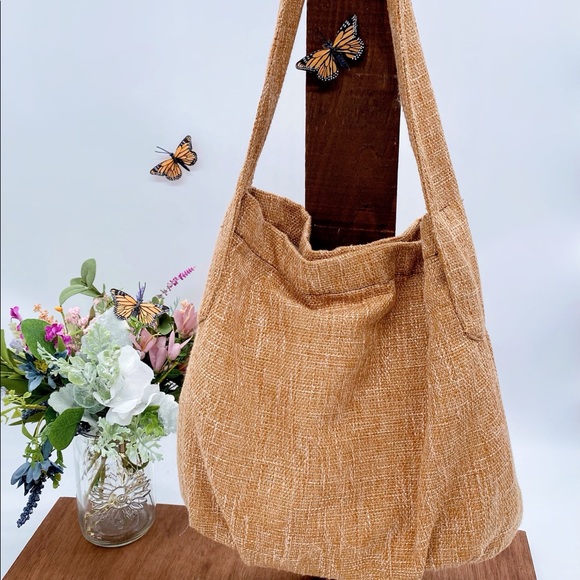 Linen polyester handbag / diaper bag. - Picture 3 of 5